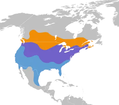 American Goldfinch habitat map