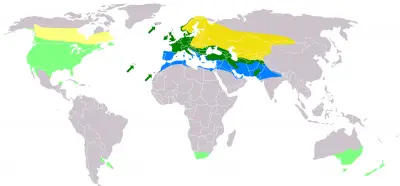 Common Starling habitat map