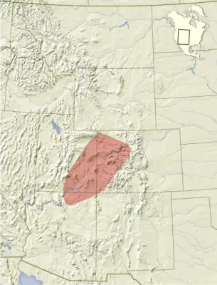 Hopi Сhipmunk habitat map