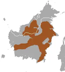 White-fronted surili habitat map