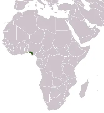 White-throated guenon habitat map