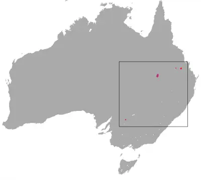 Bridled Nail-Tail Wallaby habitat map