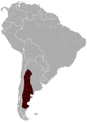 Patagonian Mara habitat map