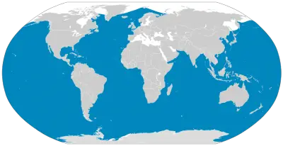 Кит синій карта середовища проживання
