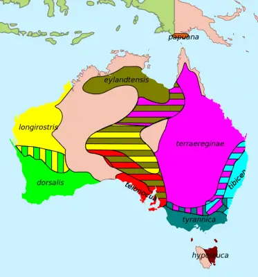 Australian Magpie habitat map