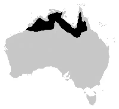 Freshwater Crocodile habitat map