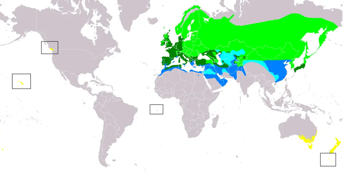 Eurasian Skylark habitat map