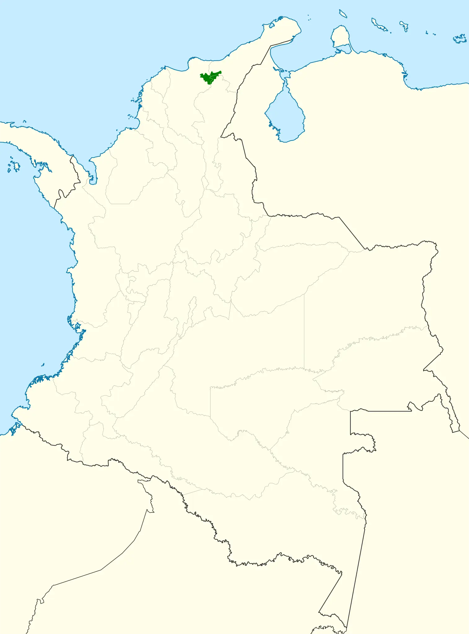 Santa Marta wren habitat map