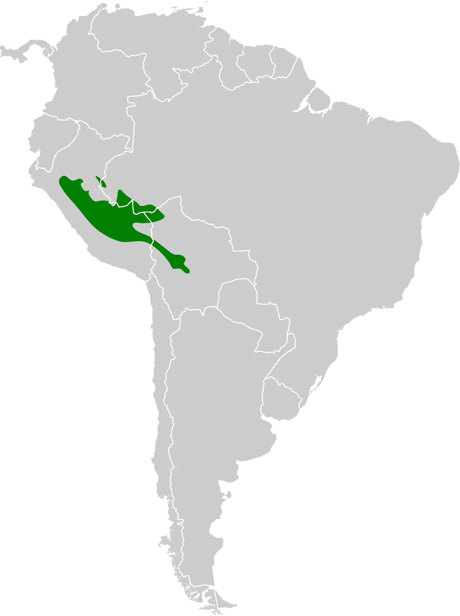 Black-throated toucanet habitat map