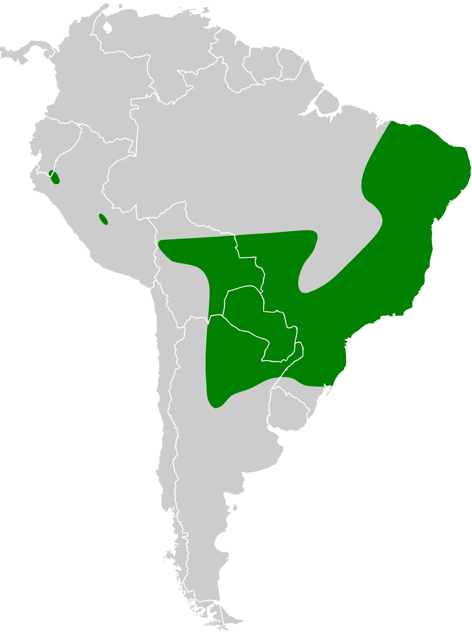 Tataupa tinamou habitat map