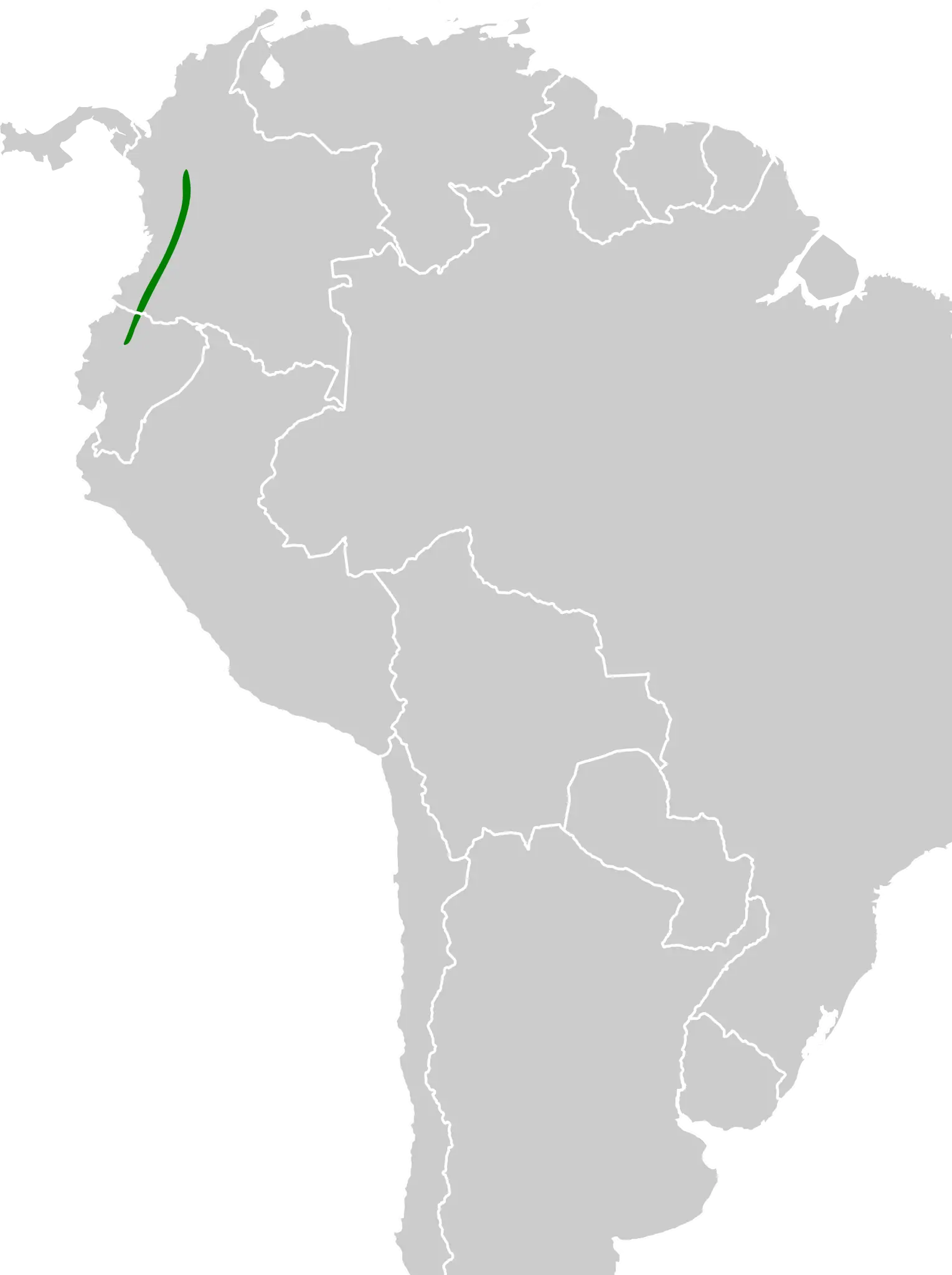 Yellow-breasted antpitta habitat map