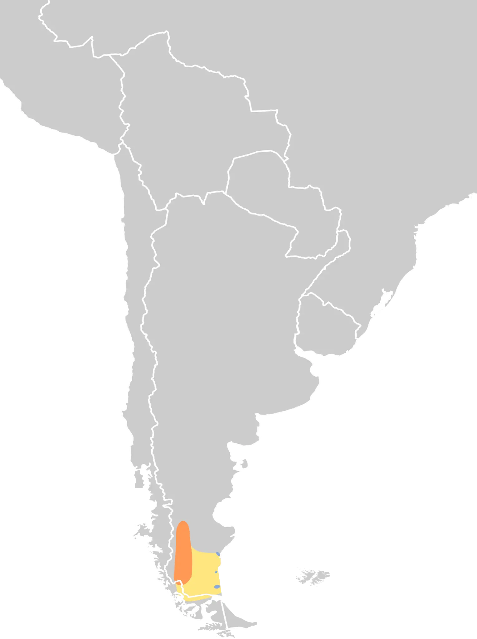 Hooded grebe habitat map