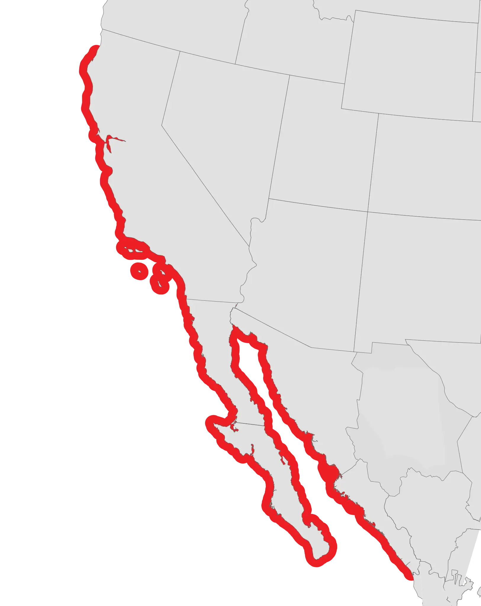 California sea hare habitat map