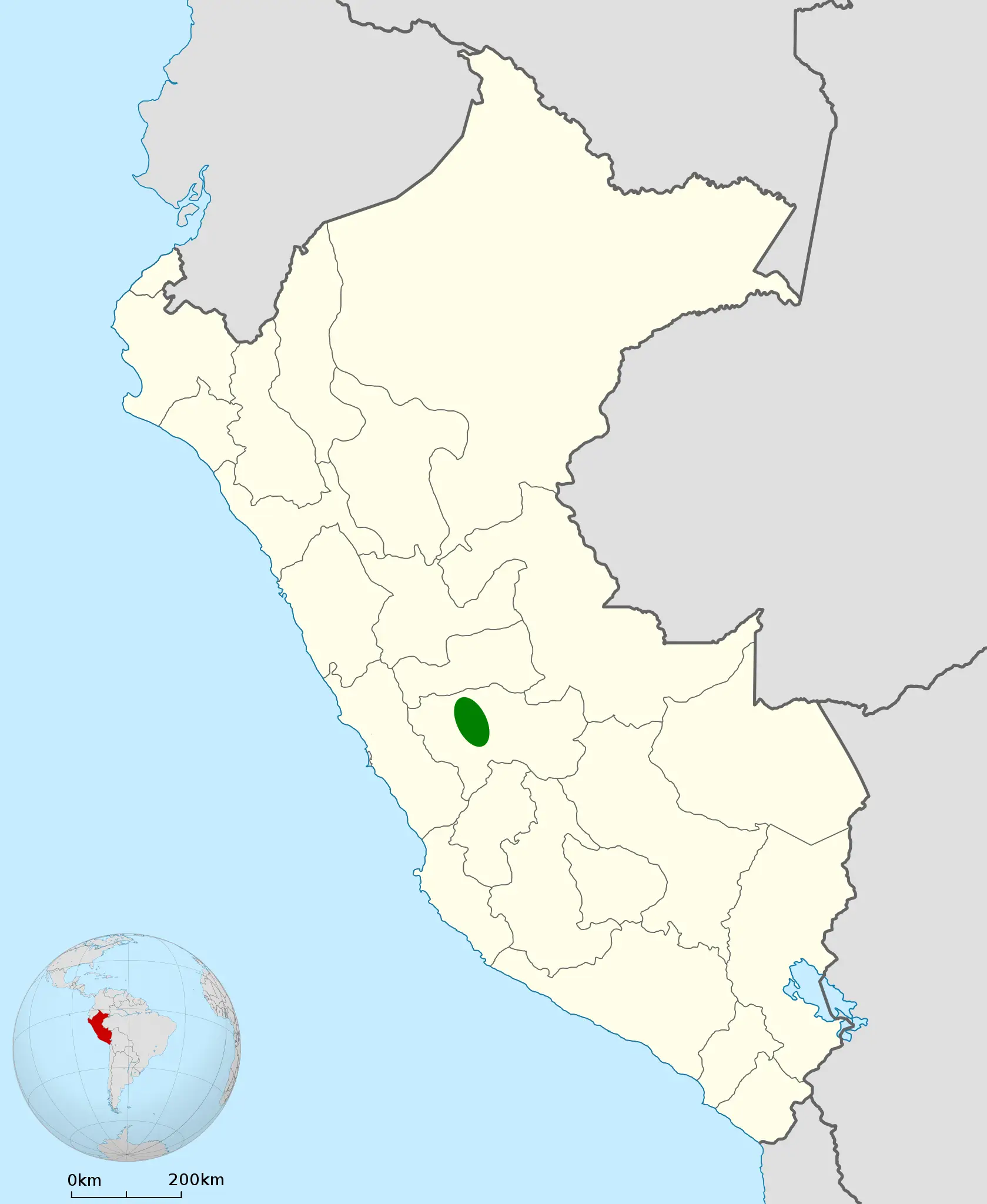 Корпуана перуанська карта середовища проживання