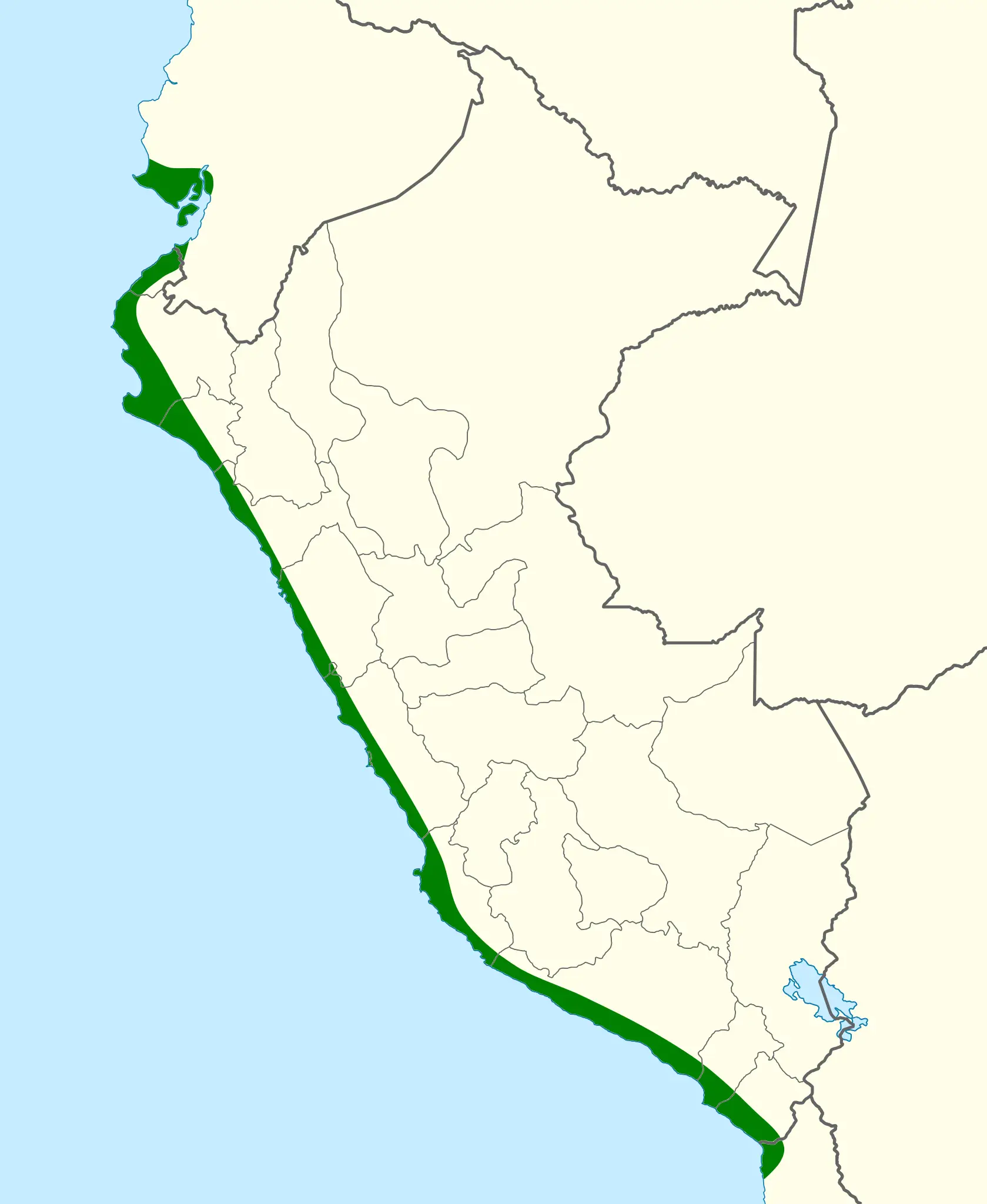Peruvian thick-knee habitat map