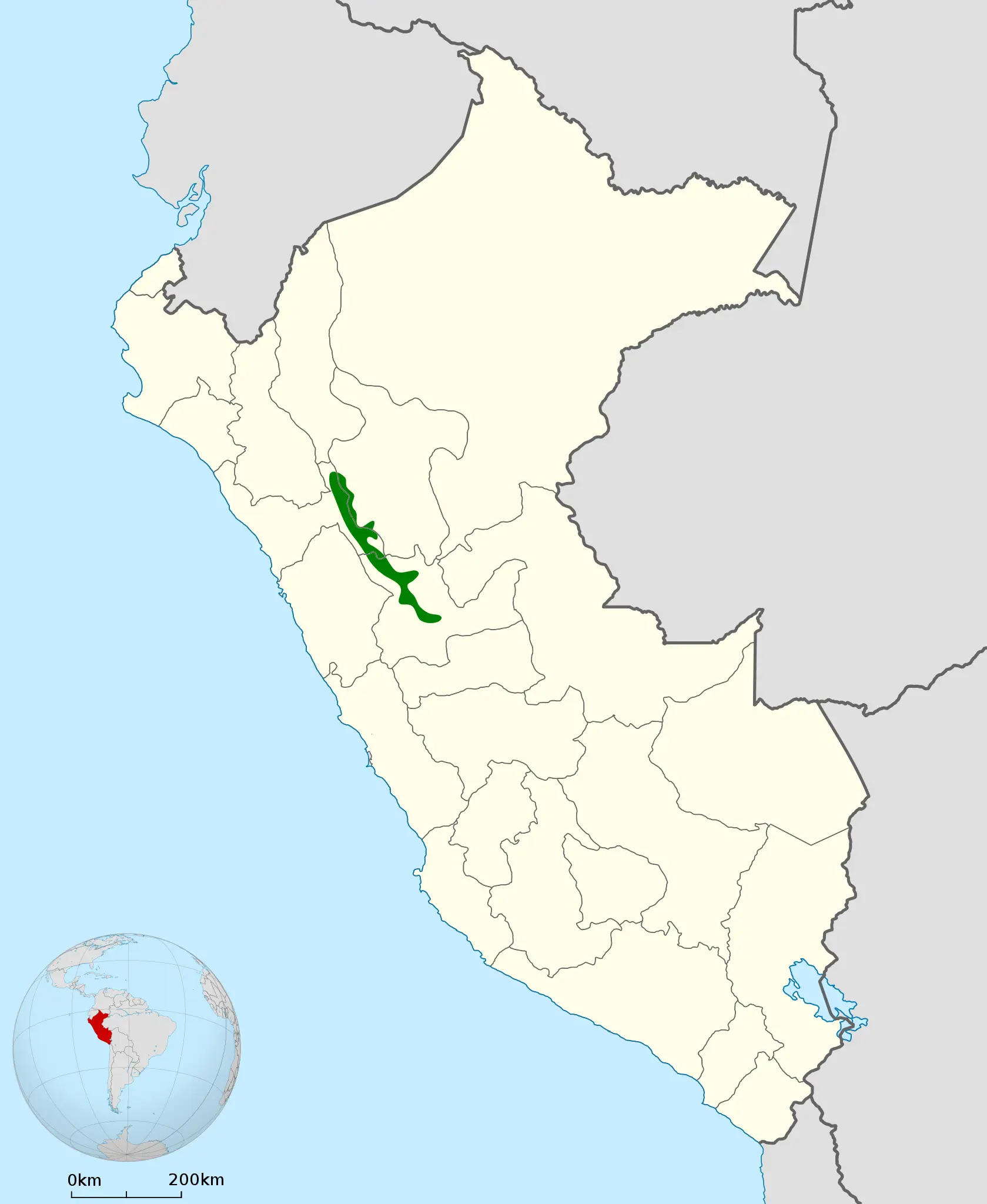 Golden-backed mountain tanager habitat map