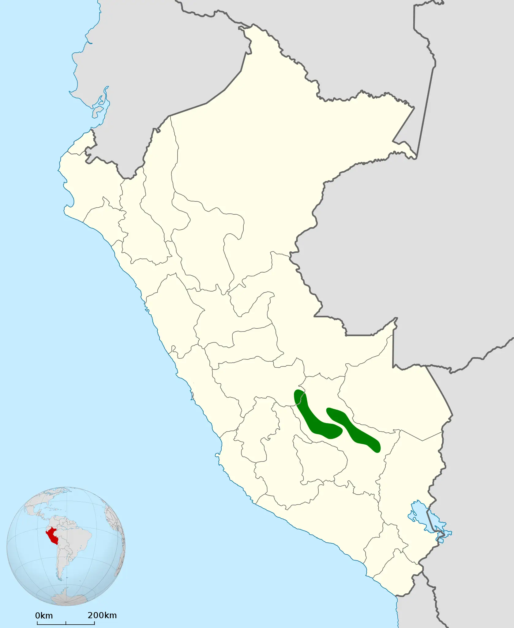 Urubamba antpitta habitat map