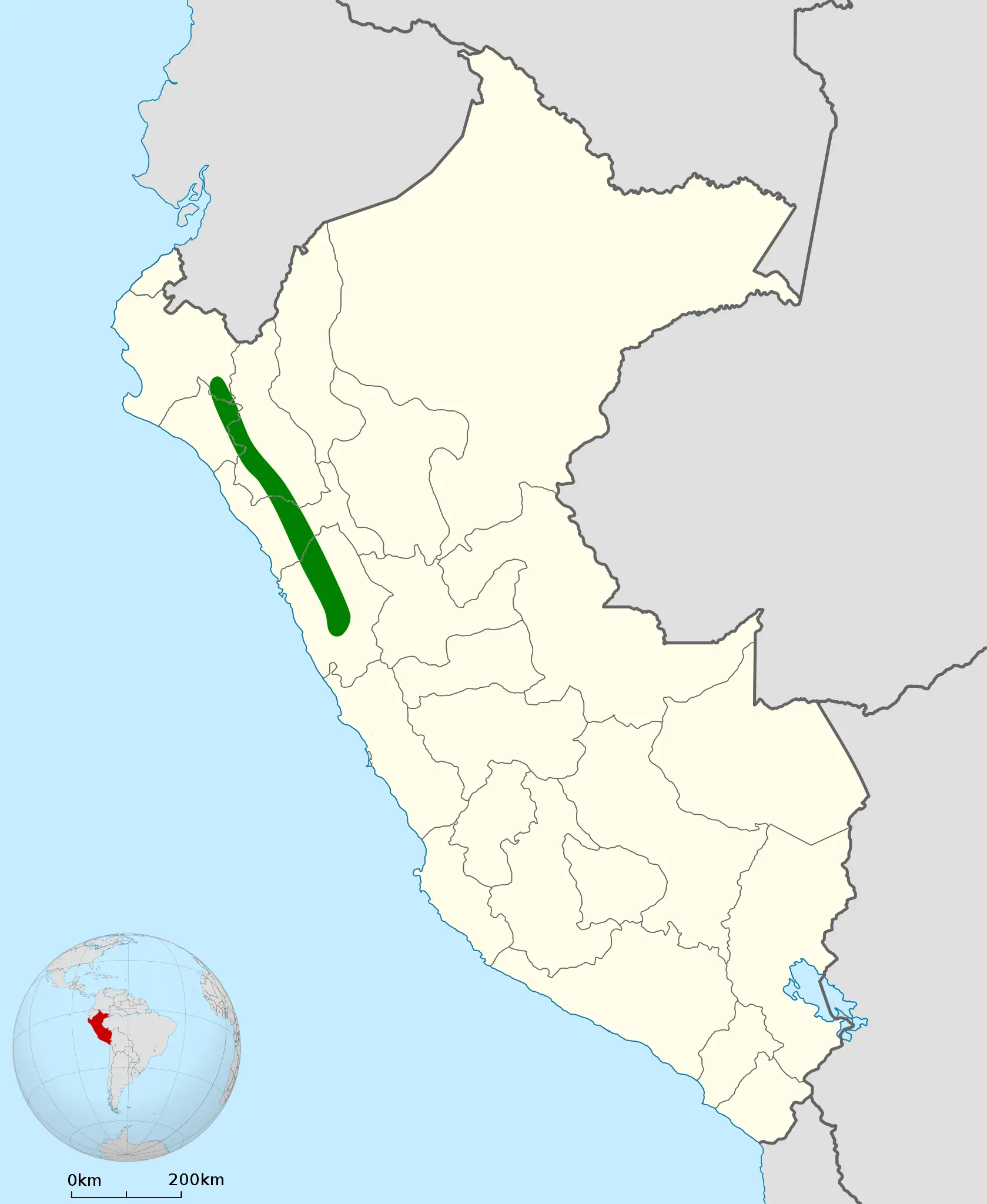 Piura chat-tyrant habitat map