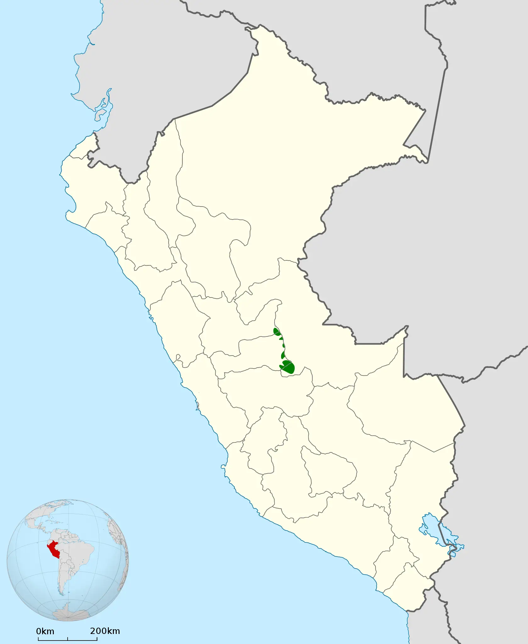 Sira tanager habitat map