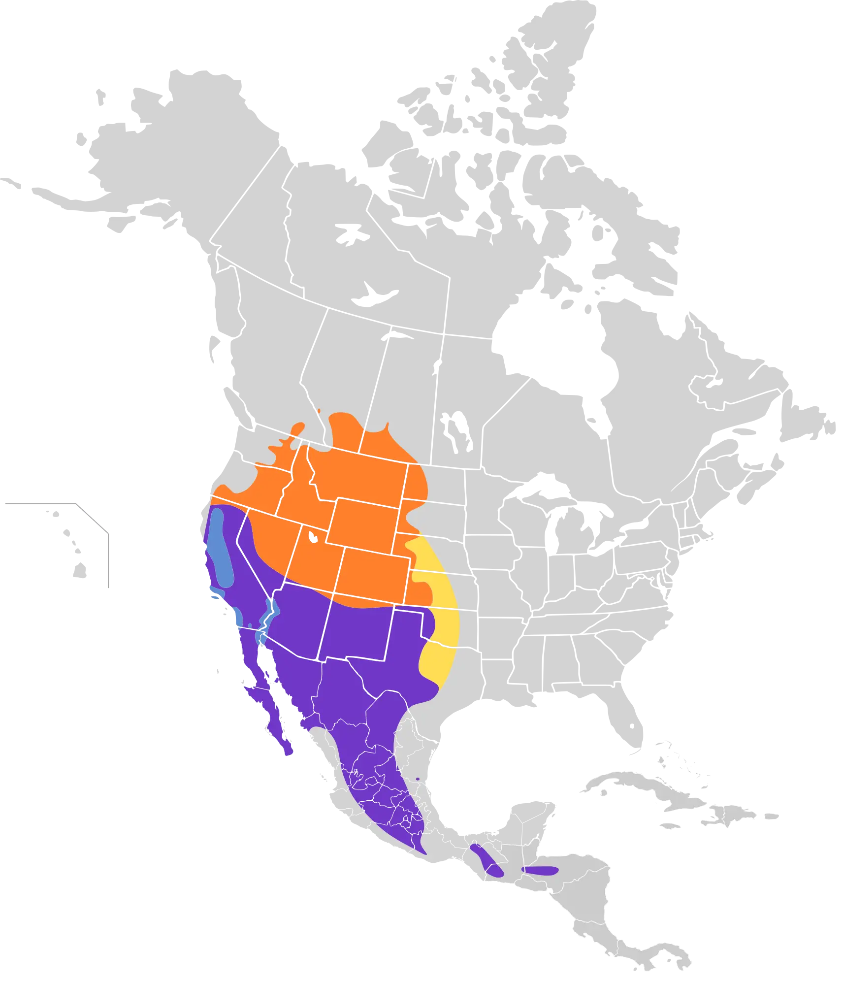 Rock wren habitat map