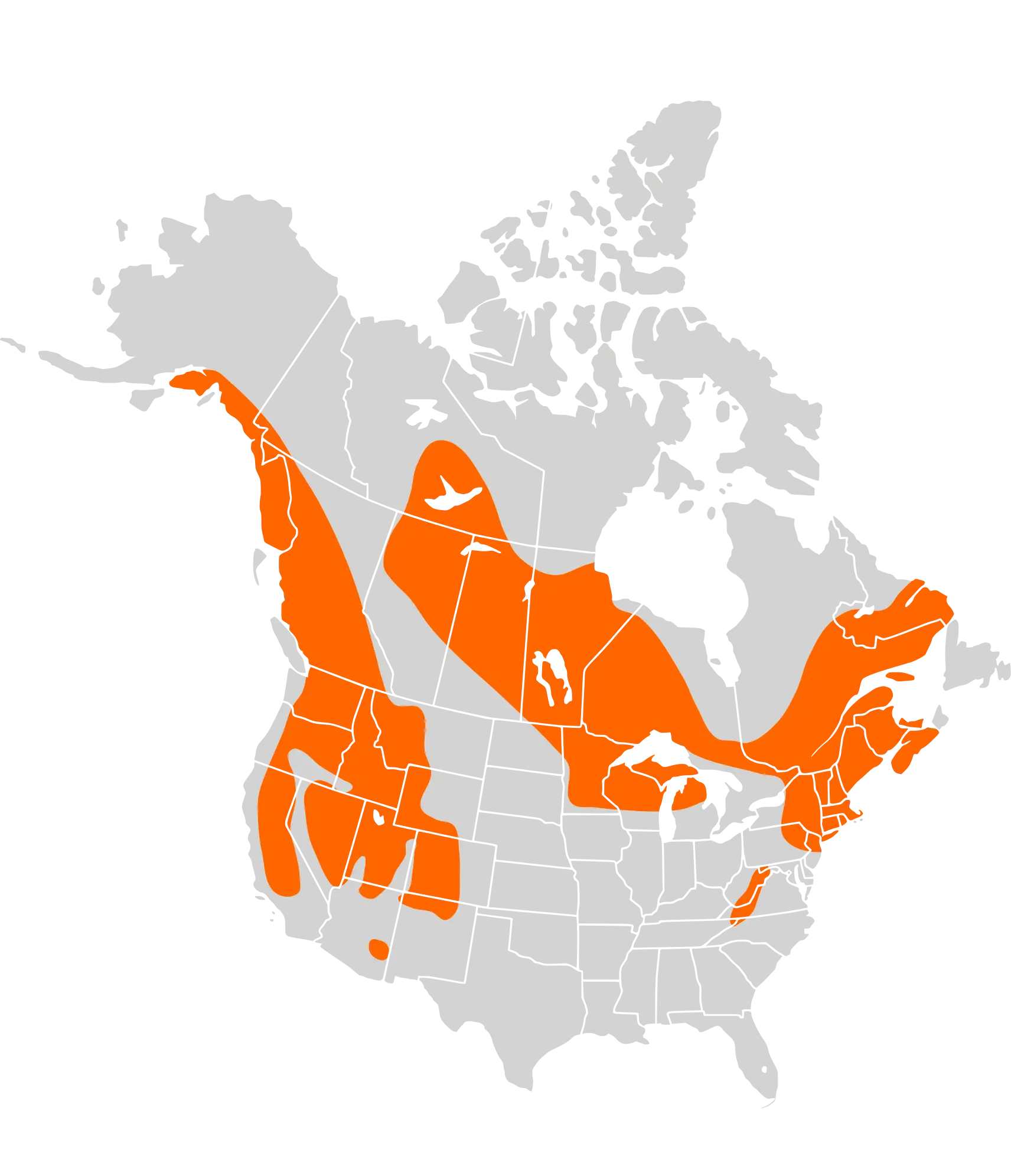 American water shrew habitat map