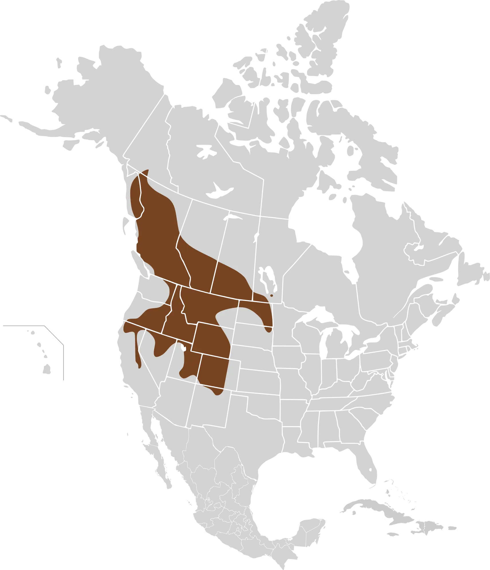 Western jumping mouse habitat map