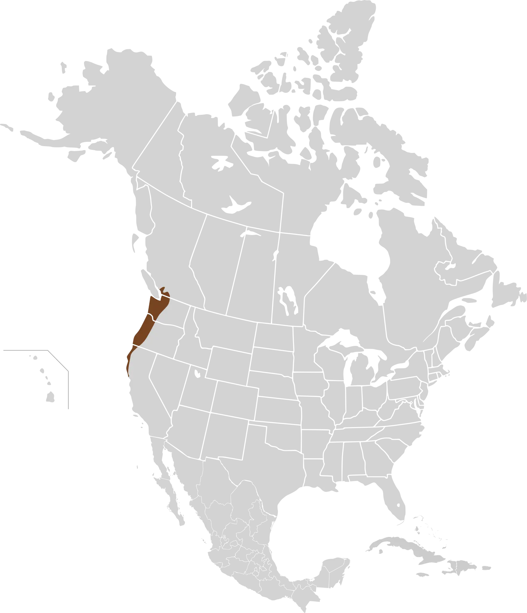 Pacific jumping mouse habitat map
