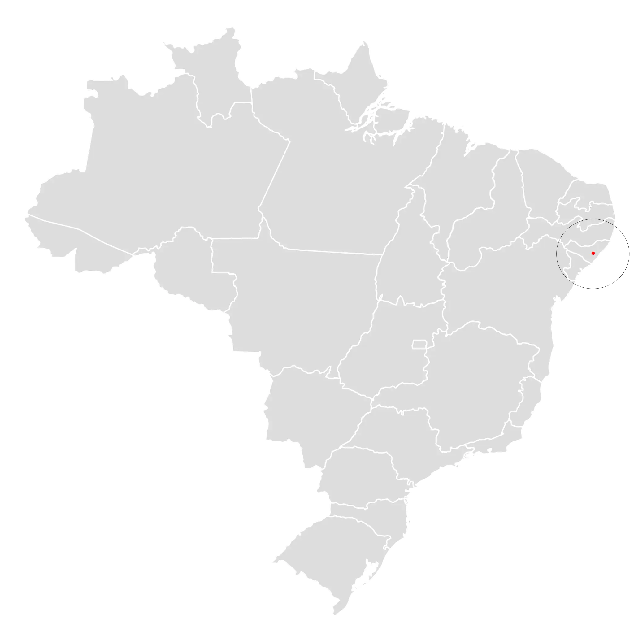 Alagoas curassow habitat map
