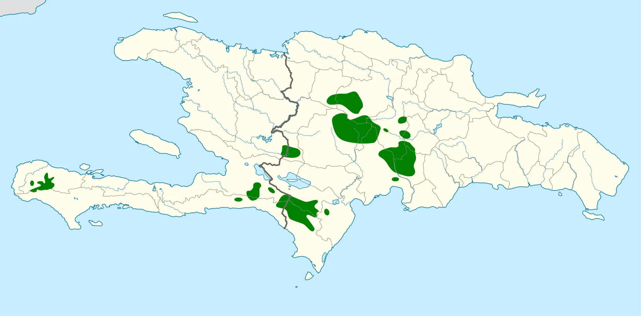Hispaniolan crossbill habitat map