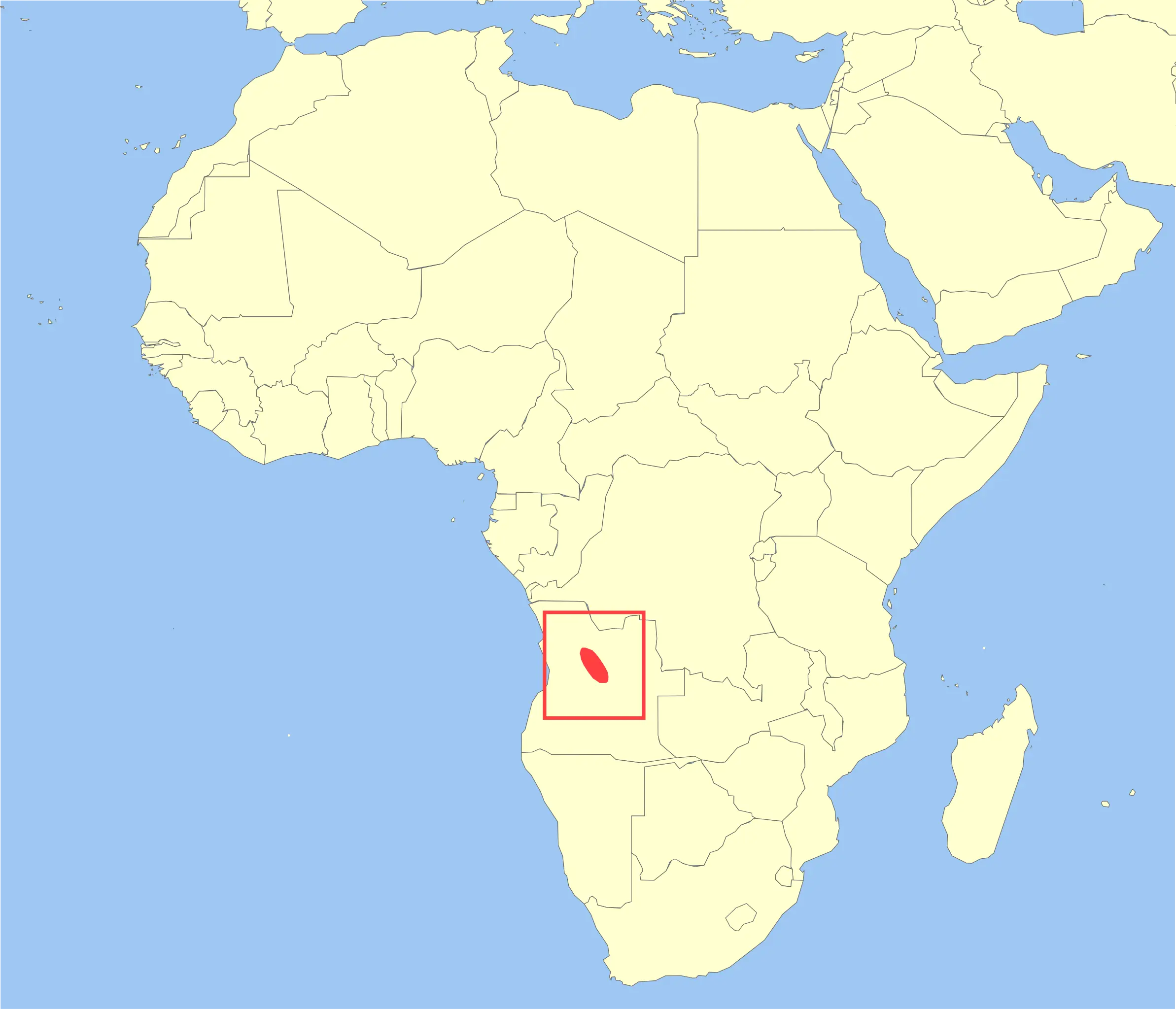 Антилопа чорна карта середовища проживання