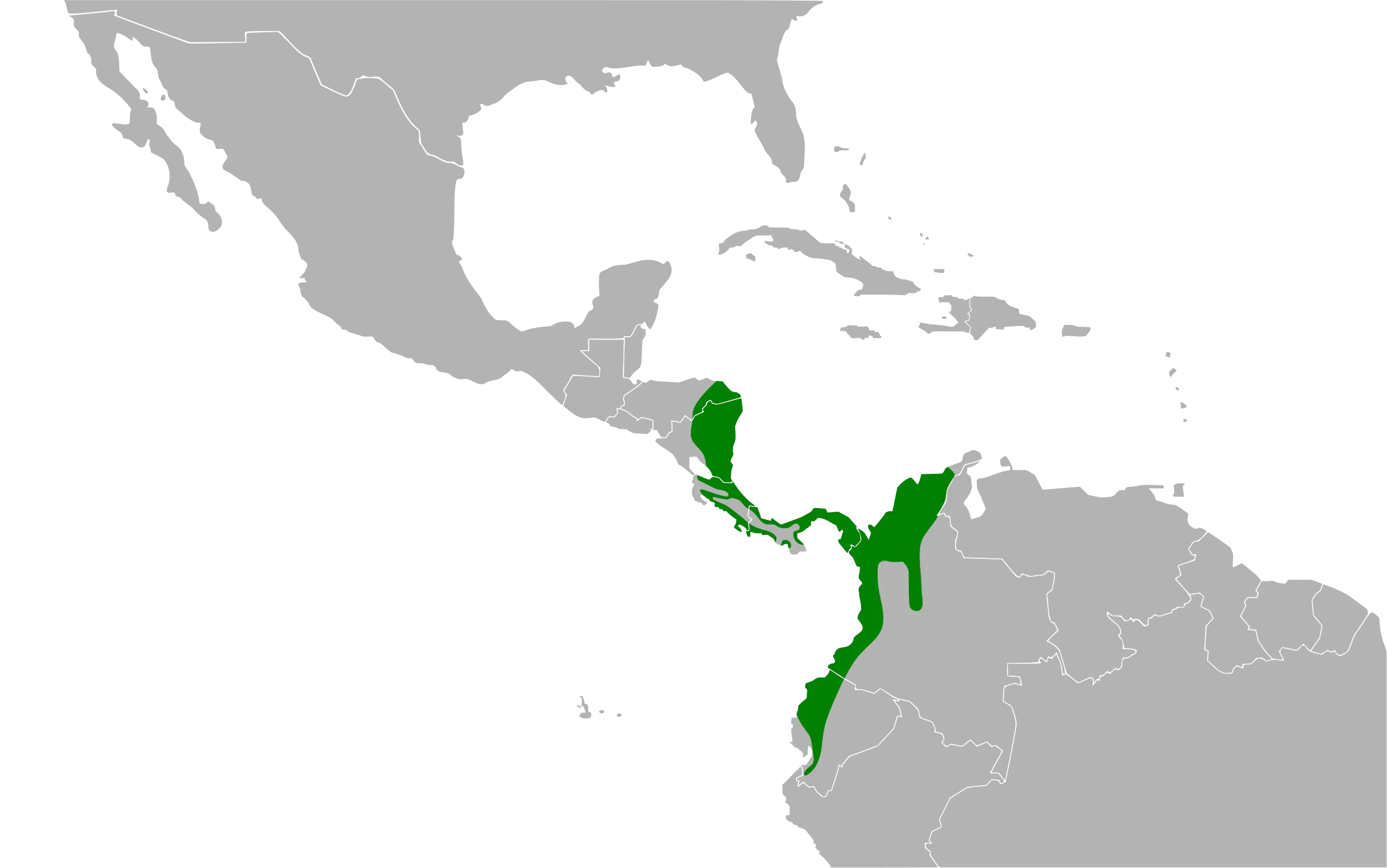 White-throated crake habitat map