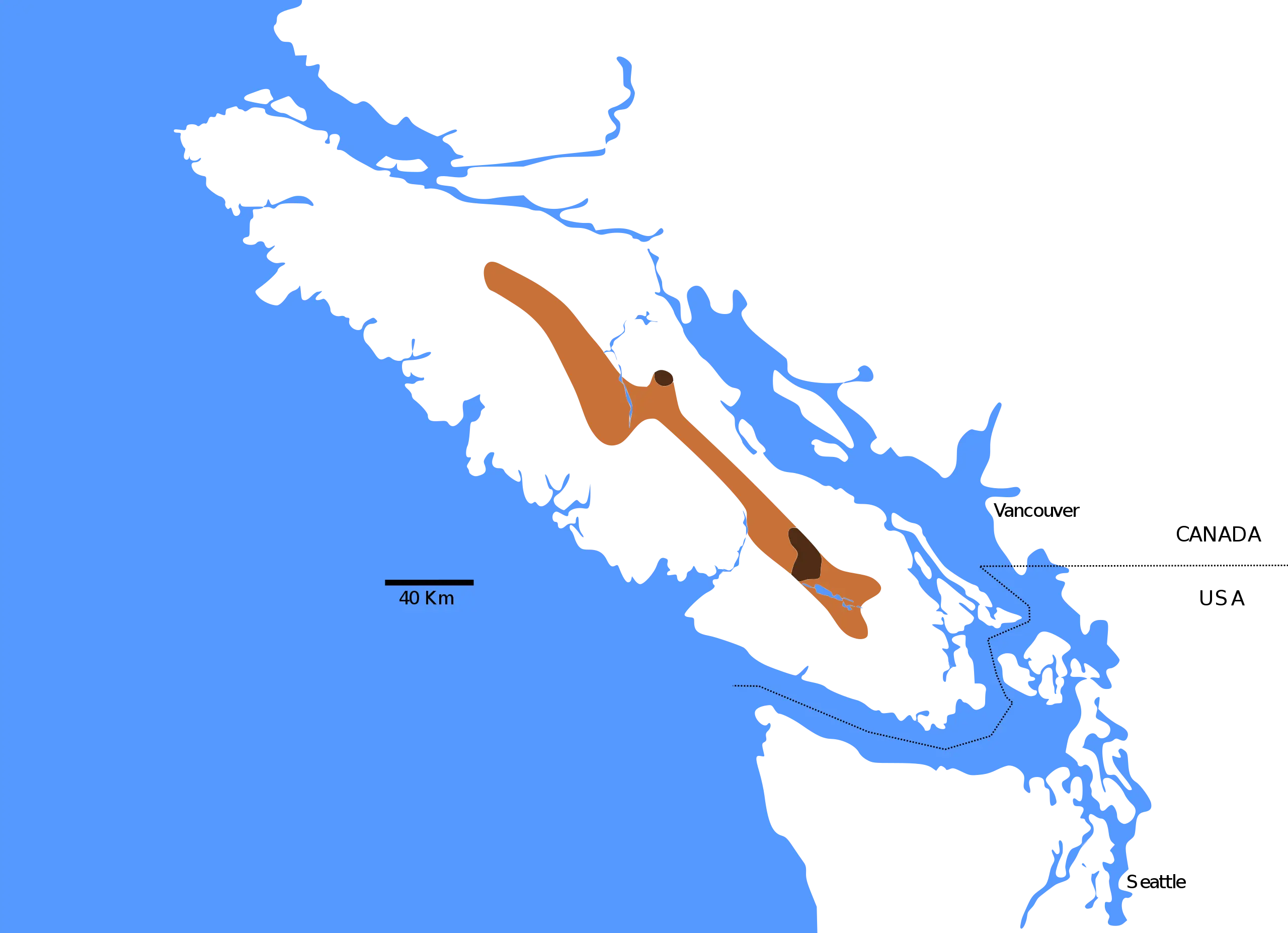 Vancouver Island marmot habitat map