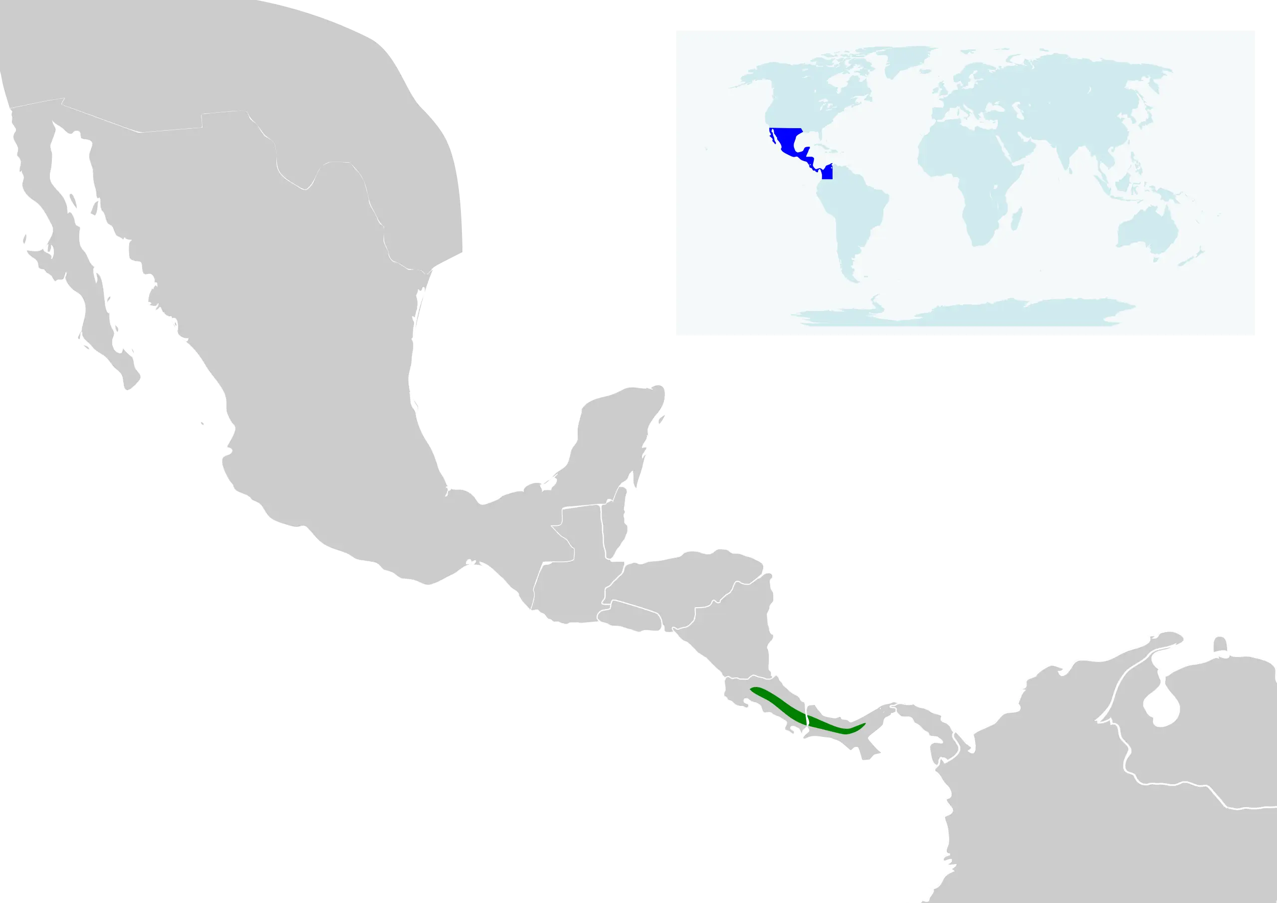 Candelita collareja mapa del hábitat