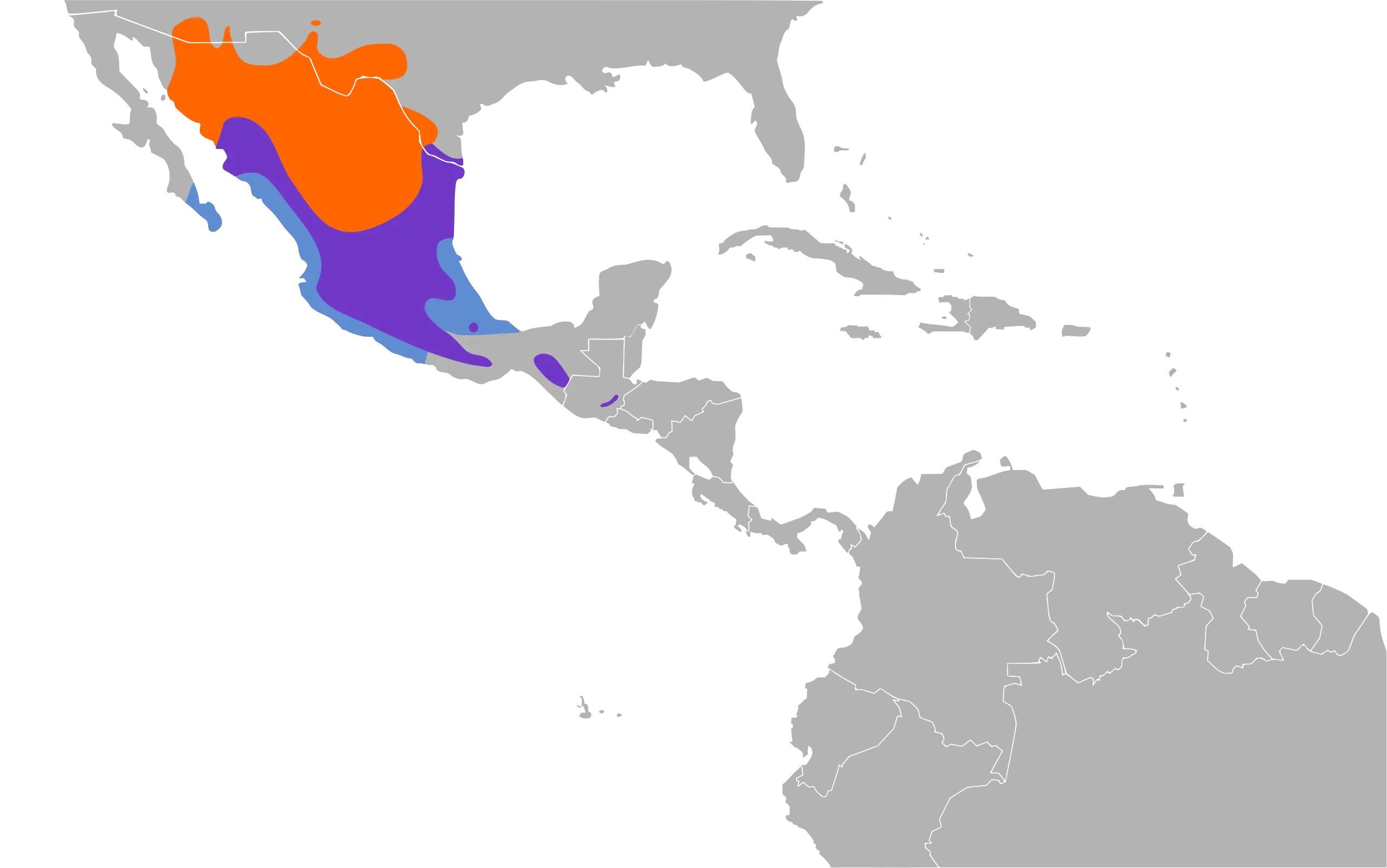 Скригнатка пурпурова карта середовища проживання