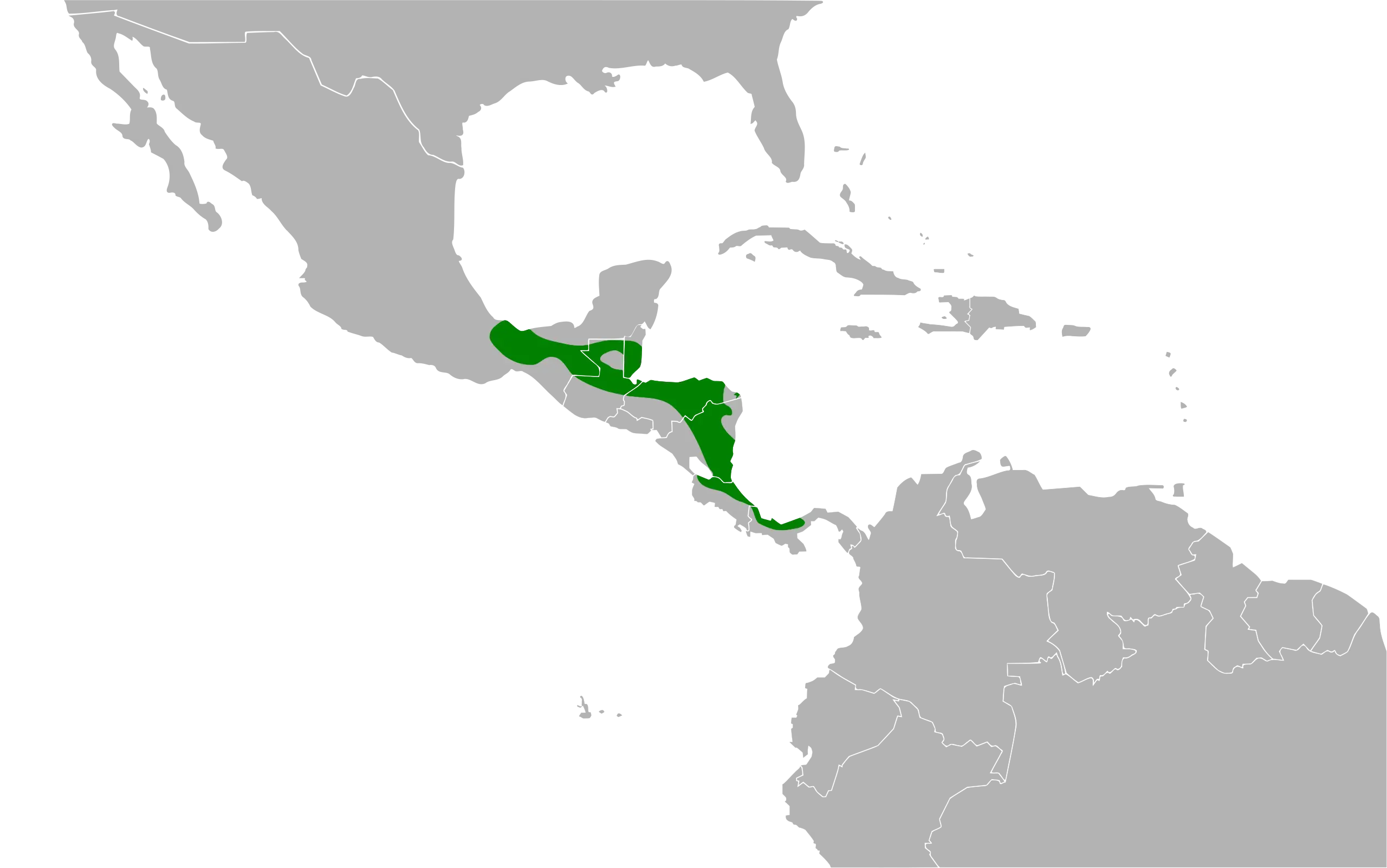Crimson-collared tanager habitat map