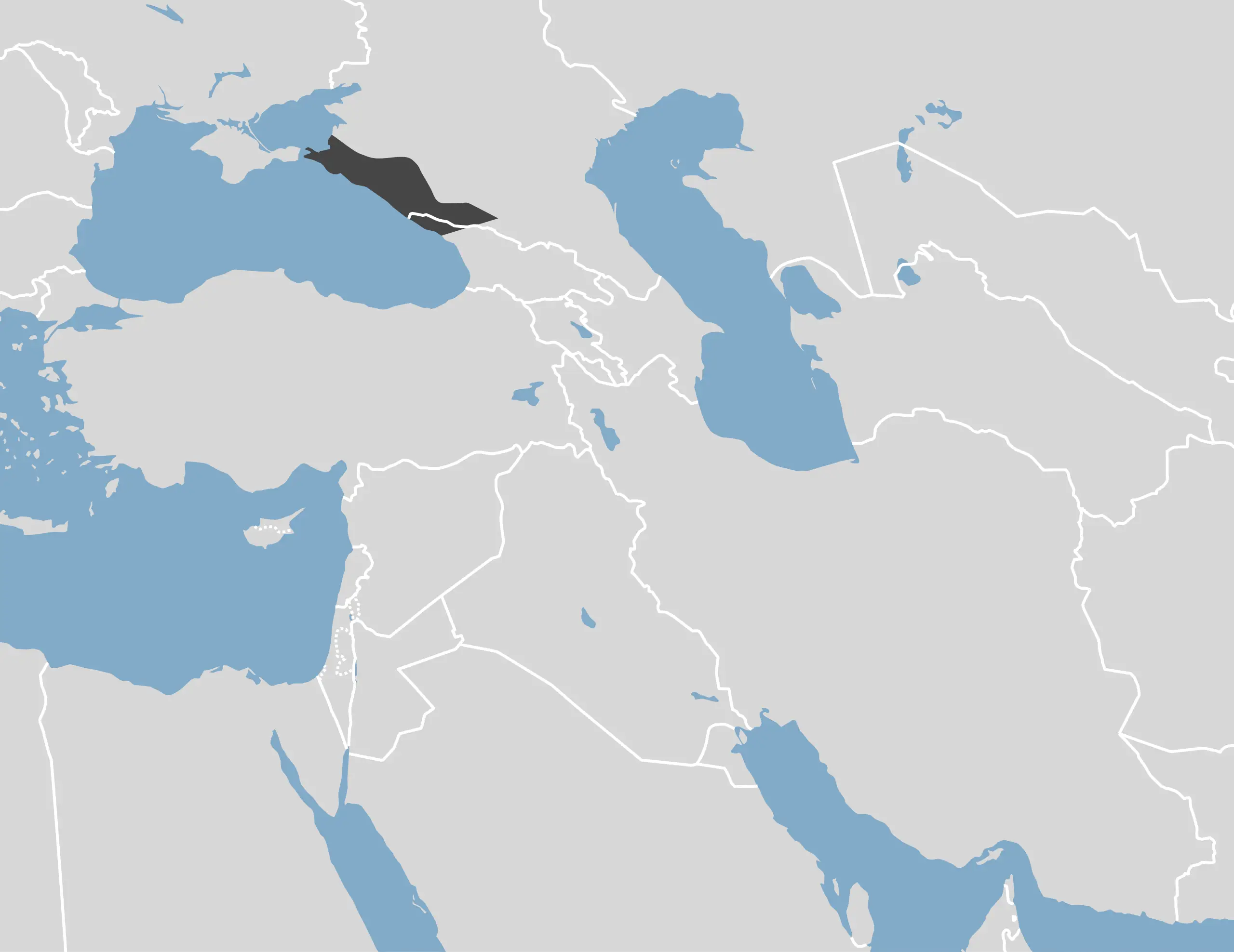 Talpa caucasica карта середовища проживання