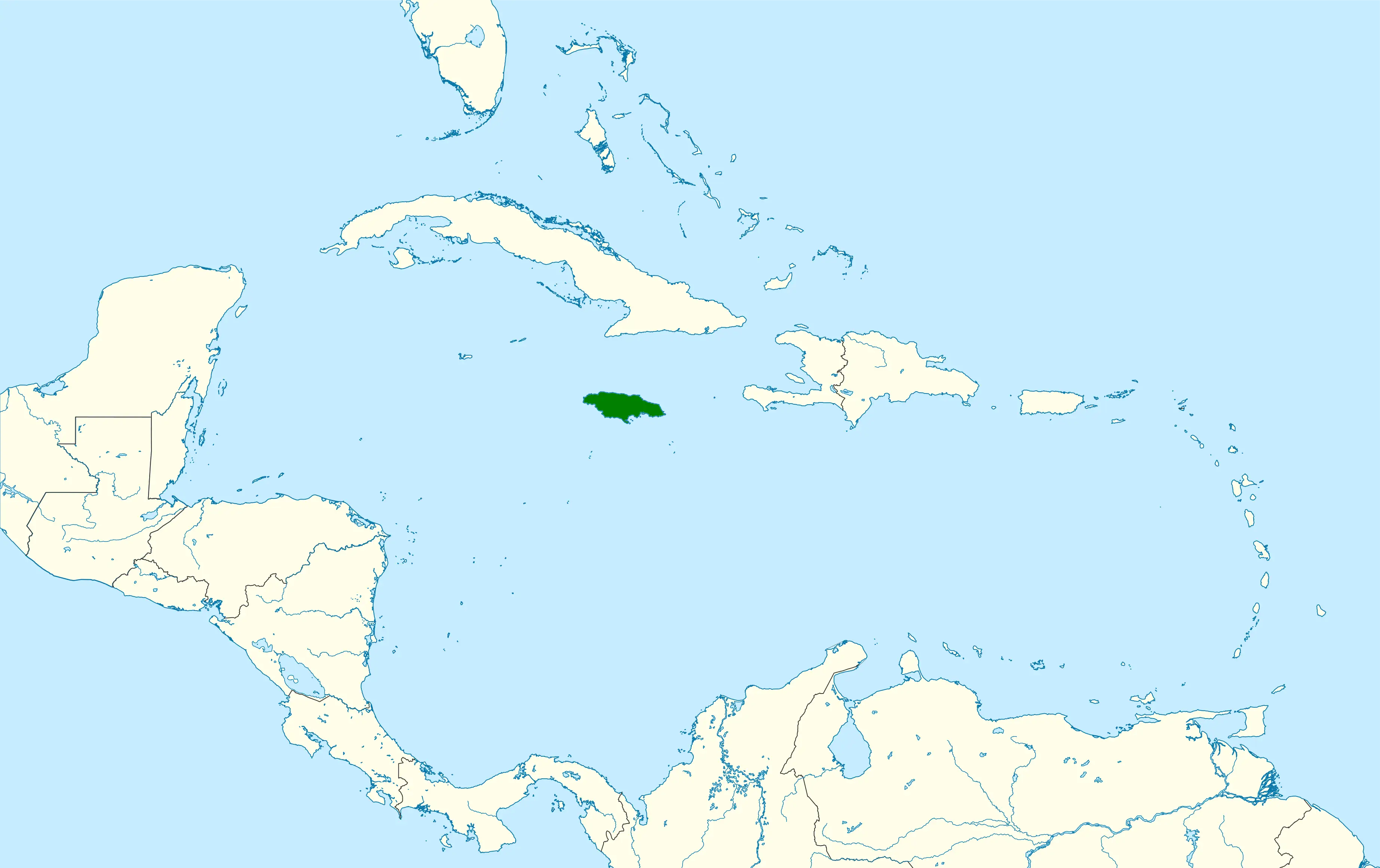 Копетон ямайський карта середовища проживання