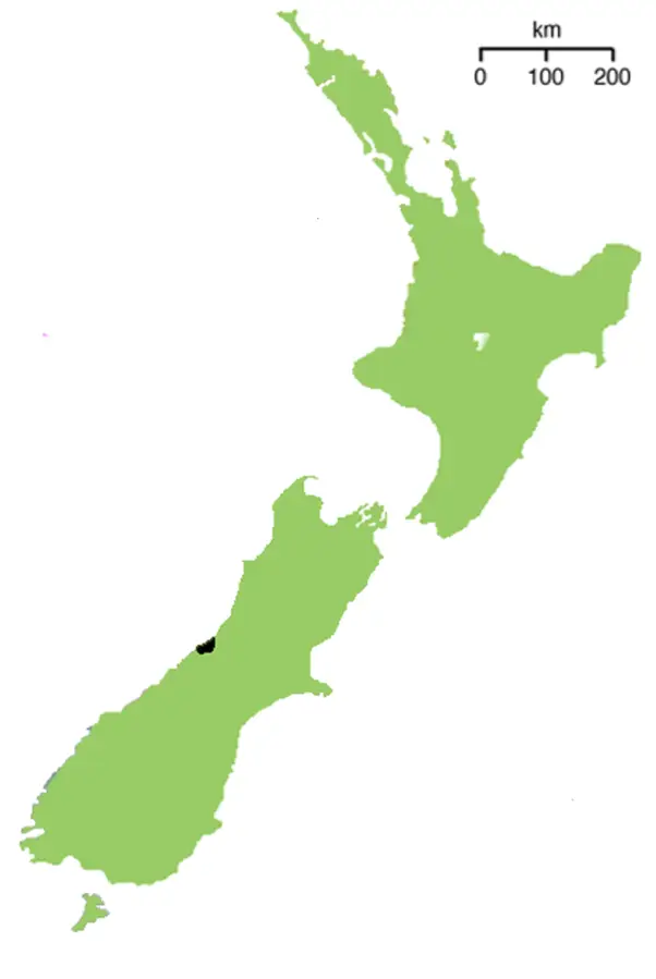 Okarito Kiwi habitat map