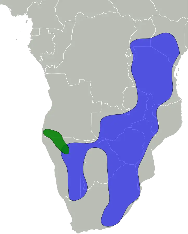 Impala mappa dell'habitat
