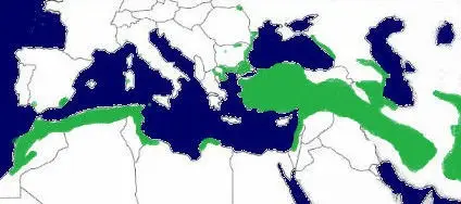 Черепаха грецька карта середовища проживання