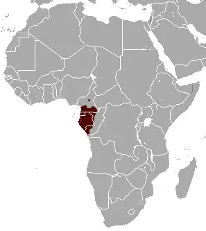 Gabon Talapoin habitat map