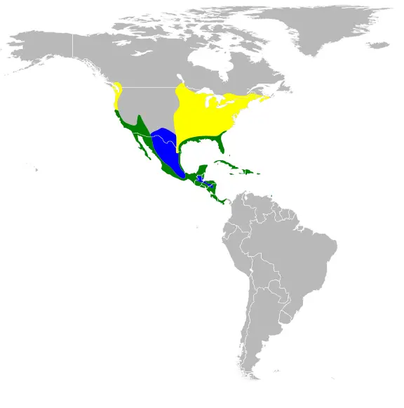 Green Heron habitat map