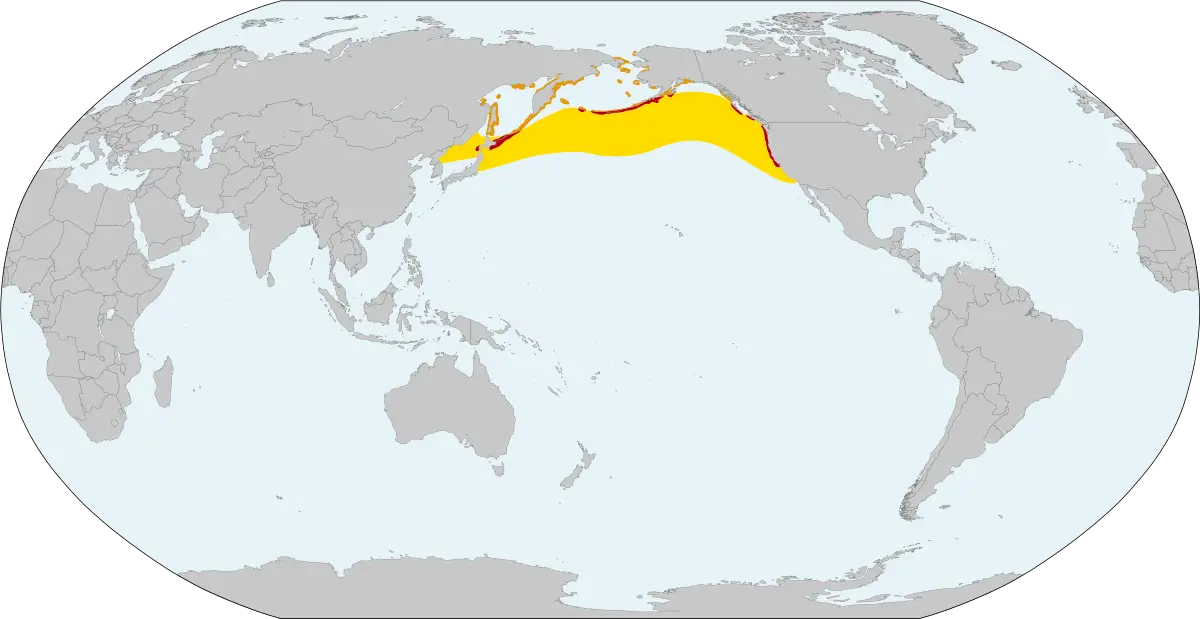 Tufted Puffin habitat map