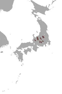 Azumi shrew habitat map