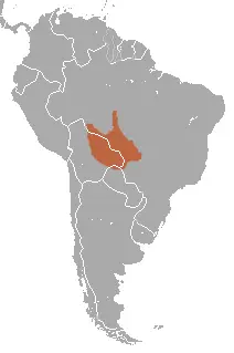 Black-tailed marmoset habitat map