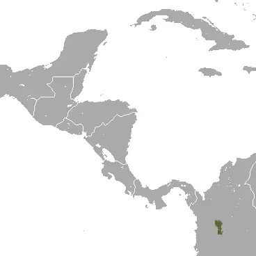Colombian small-eared shrew habitat map
