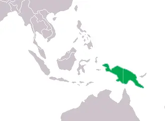 Крокодил новогвінейський карта середовища проживання