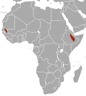 Desert musk shrew habitat map