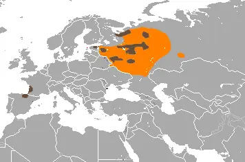 European Mink habitat map