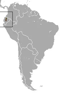 Ecuadorian small-eared shrew habitat map